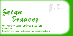 zalan dravecz business card